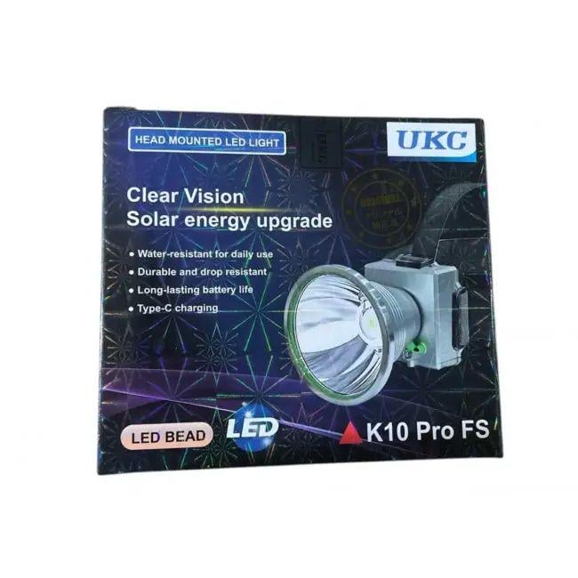 Фонарь налобный UKC K10 Pro LED Type-C аккумуляторный (10522)