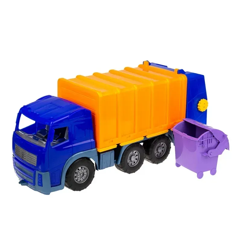 Игрушечная машинка мусоровоз Colorplast Акрос 58х20х25 см Сине-желтый (150-98-CP0565)