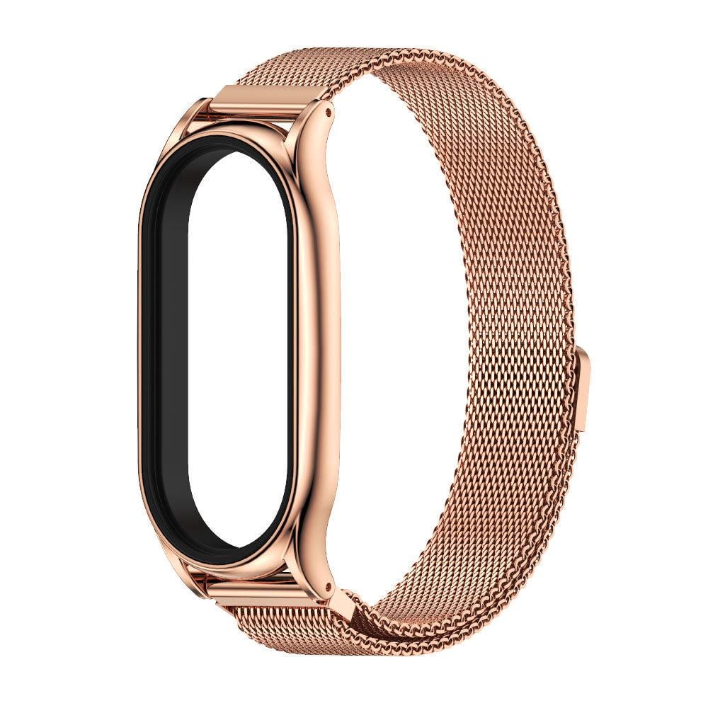 Ремінець для смарт-браслатів MiJobs Milanese SE Plus металевий для Xiaomi Mi Band 4/3 Золотий/Рожевий (1383P)