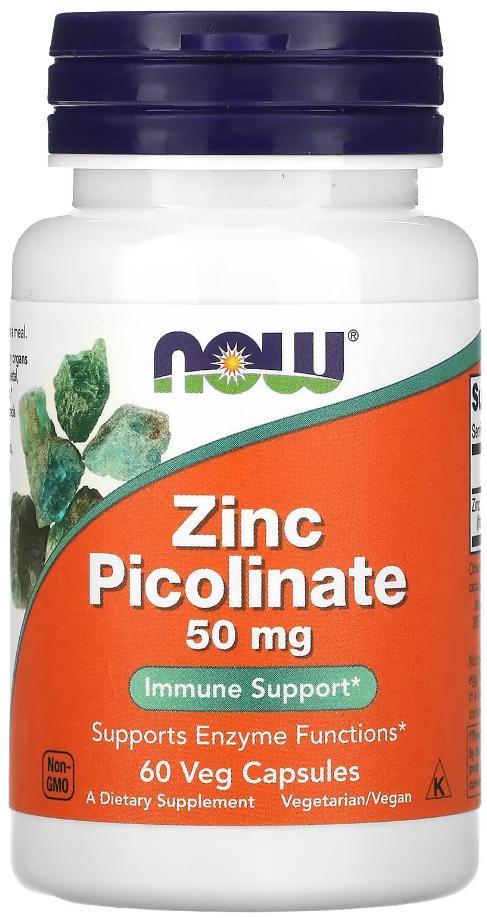 Пиколинат цинка NOW Zinc Picolinate 50 мг 60 капсул