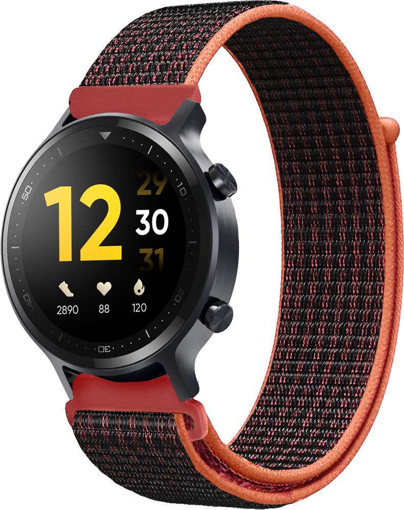 Ремешок нейлоновый Sport Loop для Realme Watch S Black/Red (23800-44) Ремешок нейлоновый Sport Loop для Realme Watch S Black/Red (23800-44)
