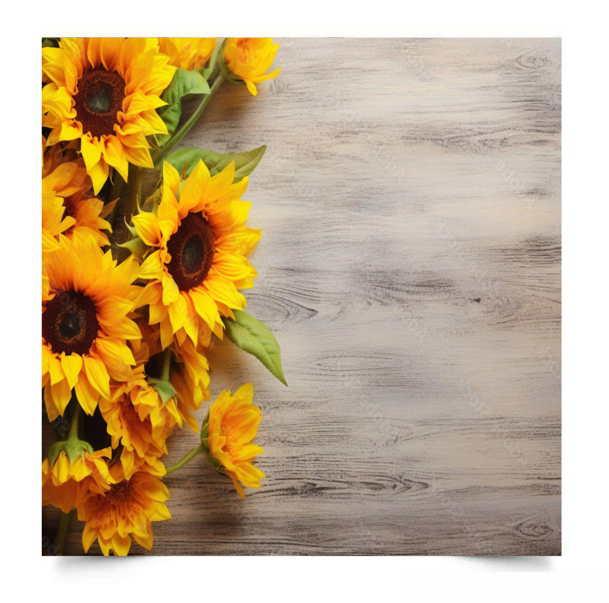 Фотофон виниловый текстурный Gipermag Flowers composition of yellow sunflowers 50х50 см (7773)