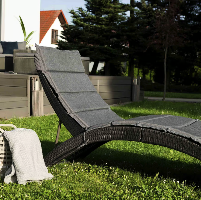 Шезлонг садовый Di Volio Ciampino Черно-графитовый (23853383) - фото 2 Шезлонг садовый Di Volio Ciampino Черно-графитовый (23853383) - фото 2