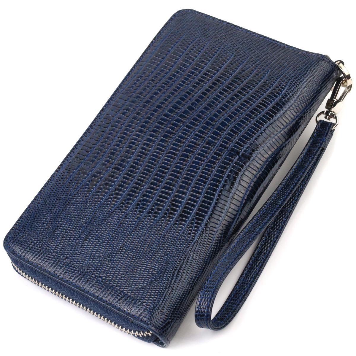 Клатч женский кожаный Canpellini 21919 Синий (55698)