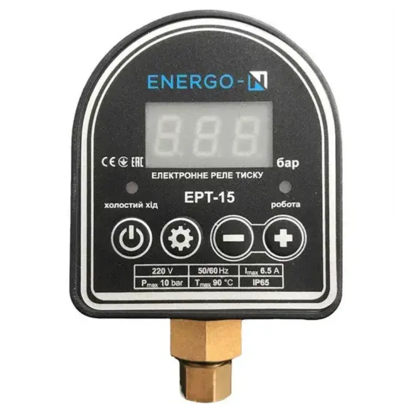 Реле тиску електронне із захистом сухого ходу ENERGO-N EPT-15 - фото 1