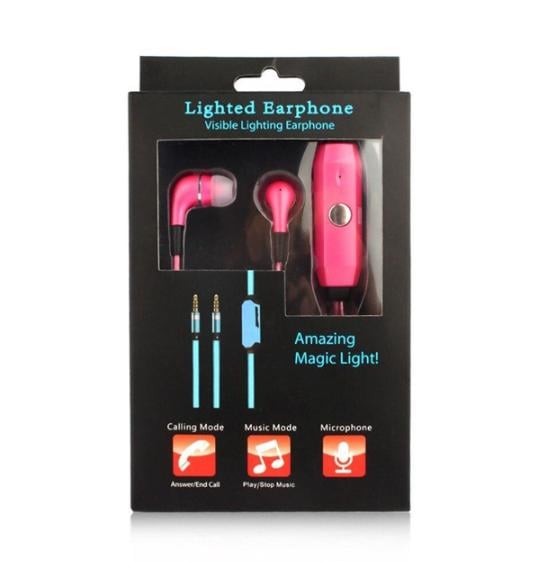 Наушники проводные Led для повседневного прослушивания аудио Rose (000022831)
