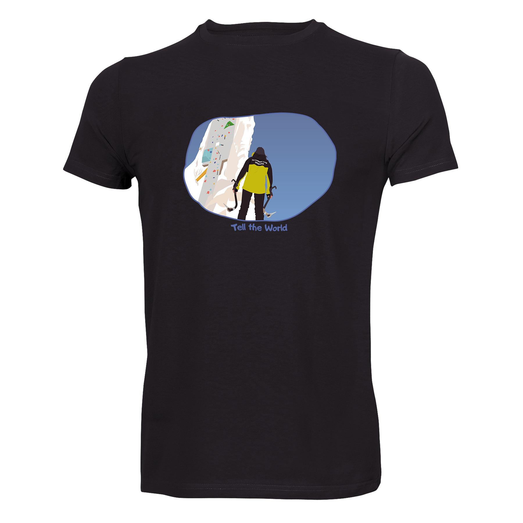 Футболка мужская Tell the world S Черный (id_7688)