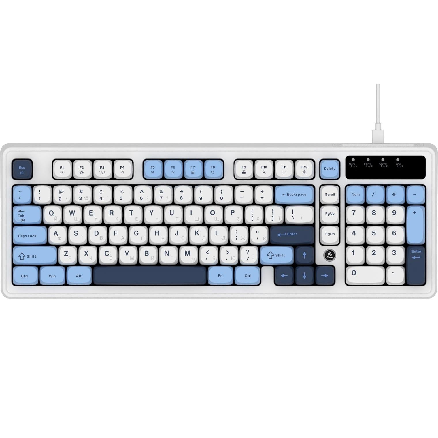 Клавиатура мембранная игровая Ajazz AF98 98 клавиш USB-C 1,6 м Glacier Blue (AF98-GB)