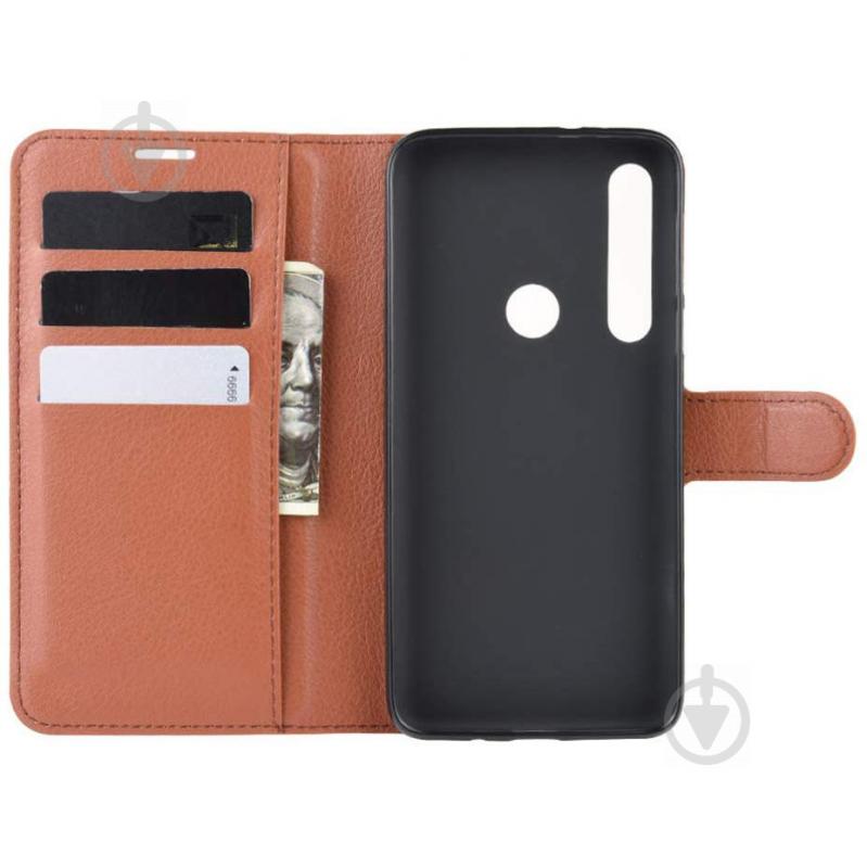 Чохол-книжка Litchie Wallet для Motorola One Macro / Moto G8 Play Brown (hub_LPMK54714) - фото 6