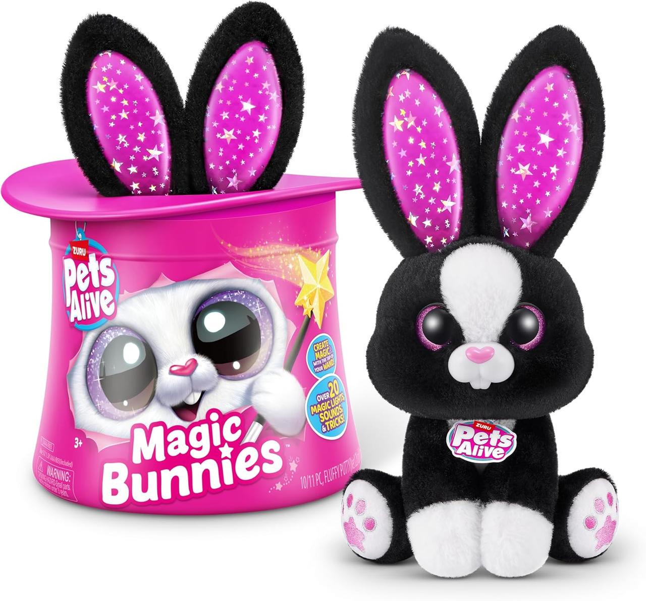 Интерактивная игрушка Zuru Pets Alive Magic Bunnies Sootie Кролик волшебник Черный (9549D)