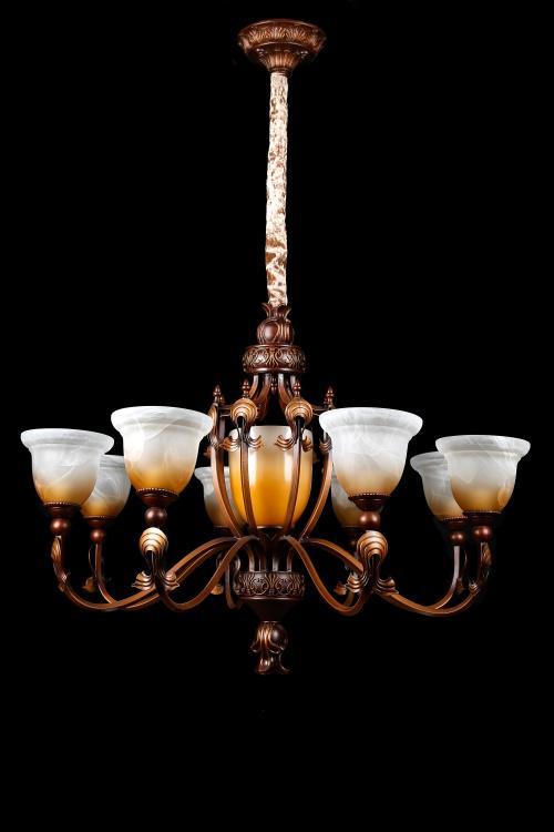 Люстра с плафонами Ray L6002/8+1 GT (IR007030)