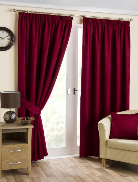 Комплект штор в гостиную из бархата 2х2,7 м 2 шт. Бордовый (7036ш 2)