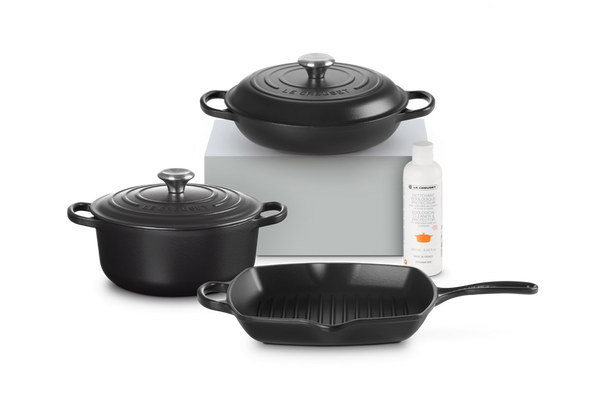 Набір посуду Le Creuset із очищувачем Black (lc set3 black)