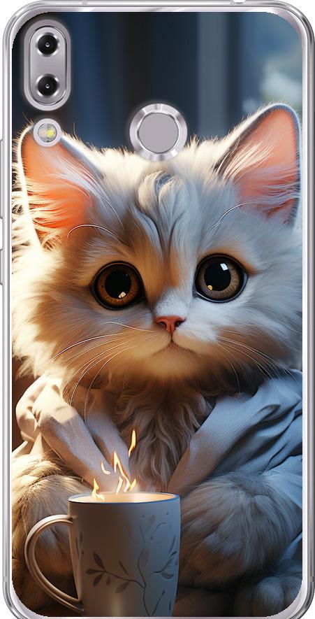 Чехол на Asus Zenfone 5 ZE620KL White cat (5646u-1554-42517)