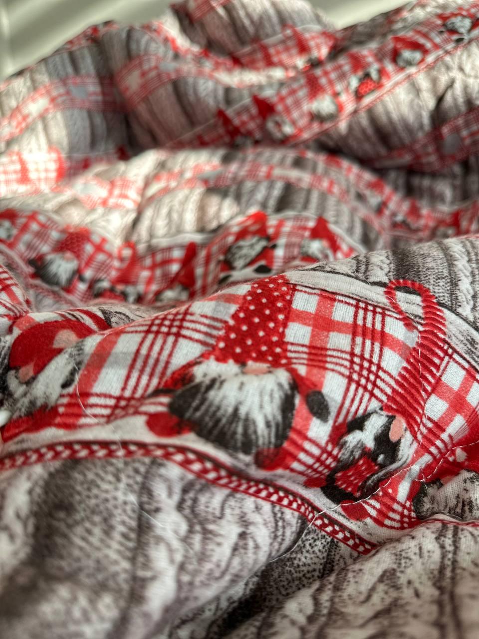 Плед-покрывало новогоднее Гномы фланель/байка 160x215 см (001633)