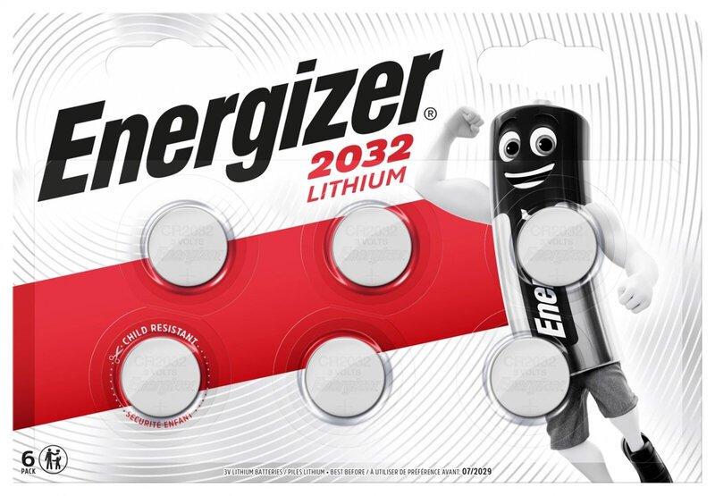 Батарейки литиевые Energizer CR2032 блистер 6 шт.