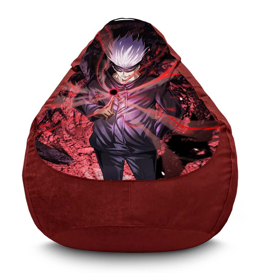 Кресло-мешок iPuff Gojo with magic Jujutsu Kaisen флок XL 80x110 см Бордовый (116982) Кресло-мешок iPuff Gojo with magic Jujutsu Kaisen флок XL 80x110 см Бордовый (116982)