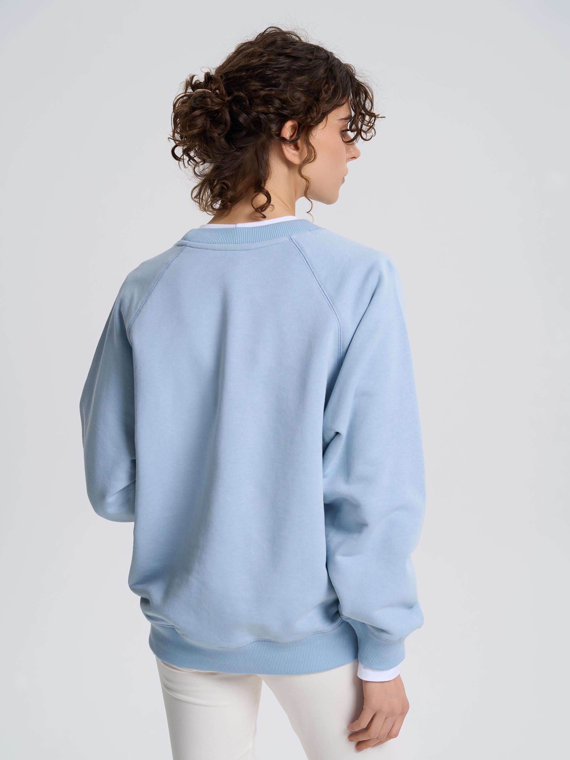 Свитшот-реглан женский укороченный ROZA 231111 XL Серо-голубой (4824005718823) - фото 2 Свитшот-реглан женский укороченный ROZA 231111 XL Серо-голубой (4824005718823) - фото 2