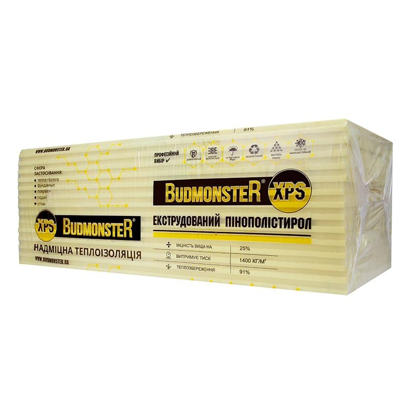 Экструдированный пенополистирол BudmonsteR 40х550х1200 0,66 м.кв. (113393) - фото 2