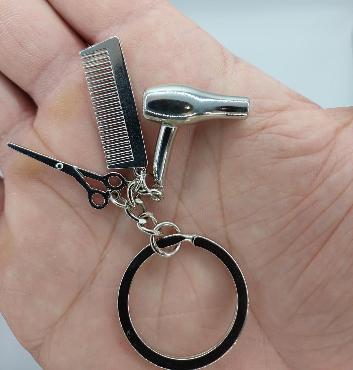 Брелок набір перукаря ДенІС professional ножиці/гребінець/фен Сріблястий (1453071751) - фото 3 Брелок набір перукаря ДенІС professional ножиці/гребінець/фен Сріблястий (1453071751) - фото 3