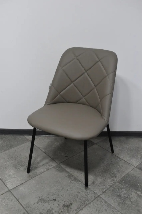 М'який стілець-крісло Luna з чорними ніжками 45х42х88 см Сірий (28374957) - фото 2