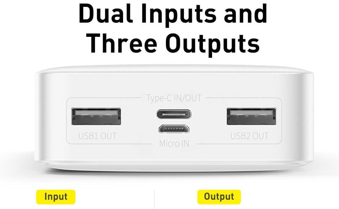 Повербанк BASEUS Digital Display 30000 mAh 2 USB 15 W - фото 6 Повербанк BASEUS Digital Display 30000 mAh 2 USB 15 W - фото 6
