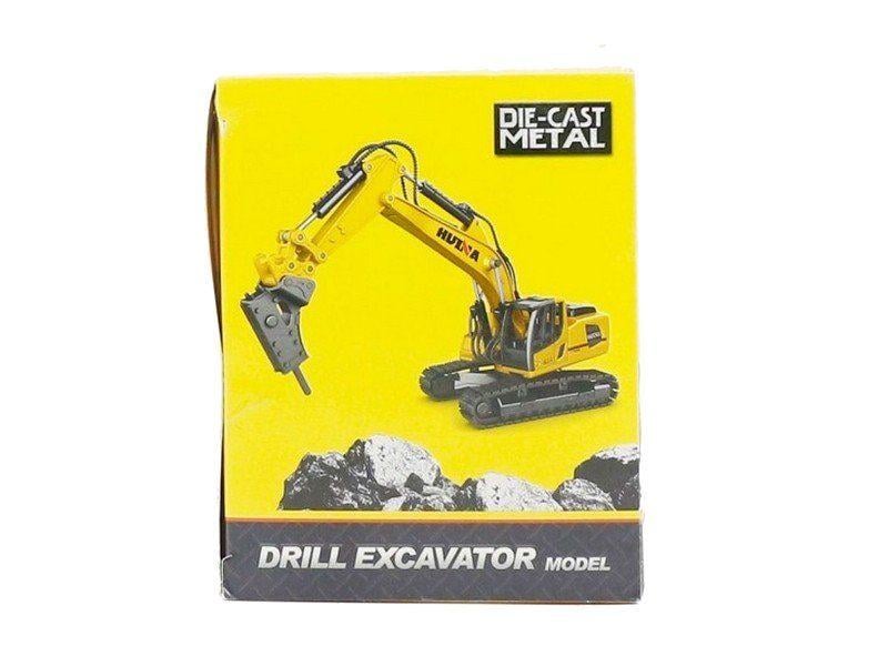 Машинка-экскаватор Hui Na Toys металлический с отбойником (1811) - фото 5 Машинка-экскаватор Hui Na Toys металлический с отбойником (1811) - фото 5