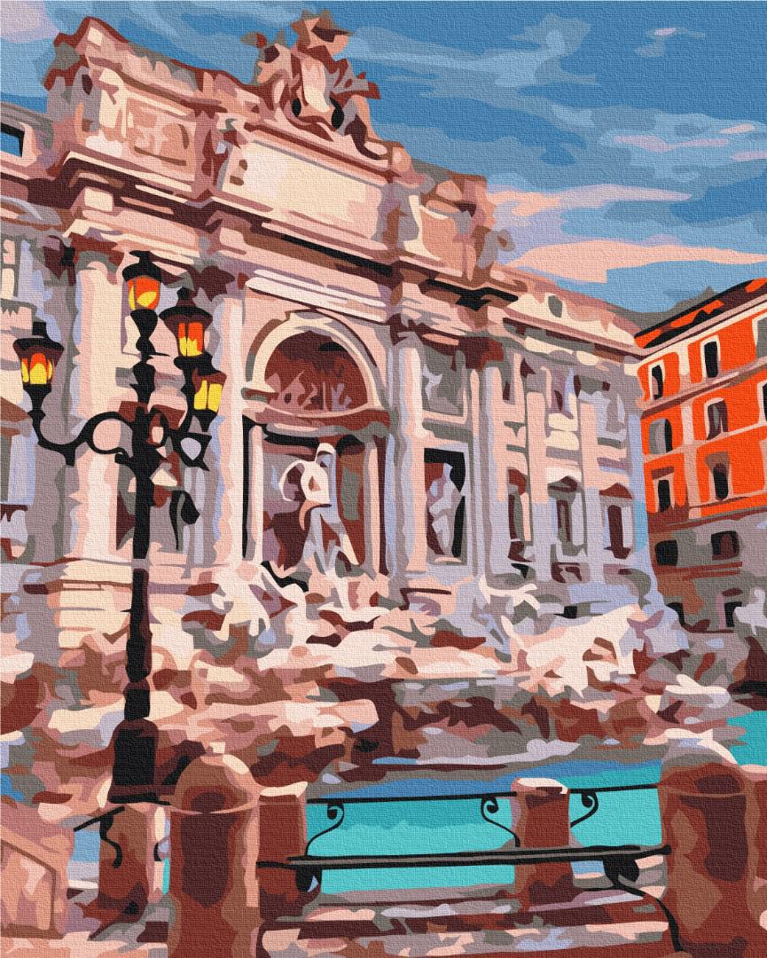 Картина по номерам Brushme Фонтан Ди Треви Рим 48x60 см (BS29709L)