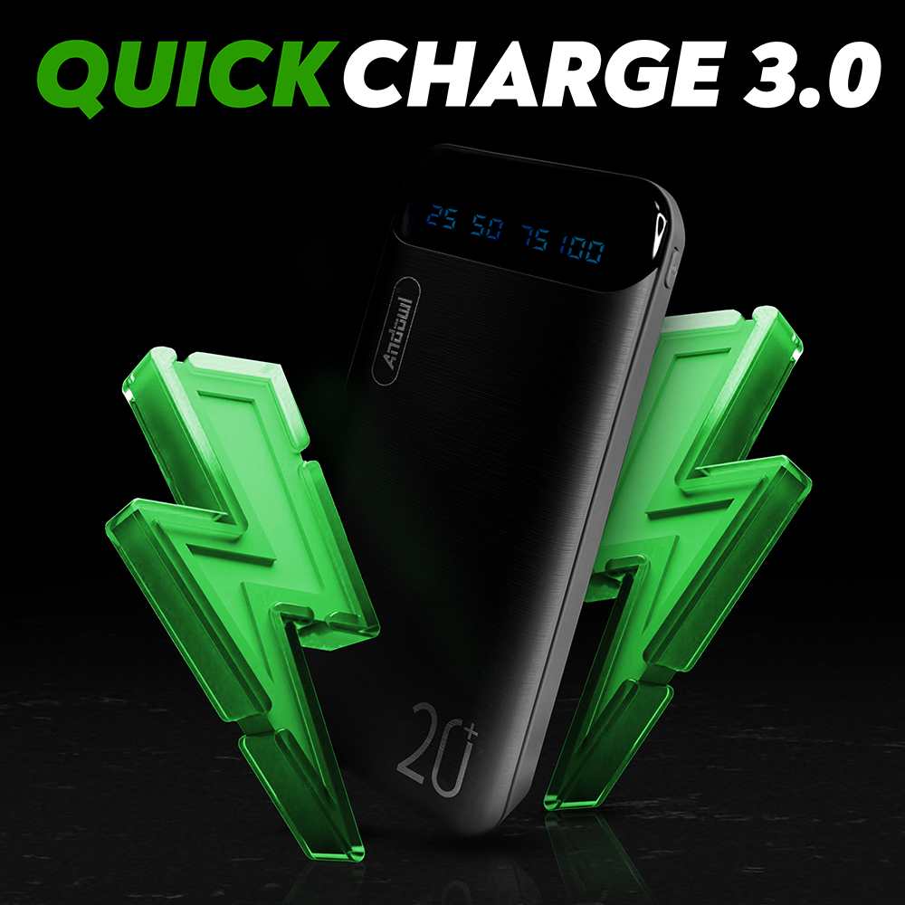 Повербанк Andowl Q-CD223Х1 20000 mAh зі швидкою зарядкою дисплеєм портами Micro USB/Type C Чорний (68) - фото 4 Повербанк Andowl Q-CD223Х1 20000 mAh зі швидкою зарядкою дисплеєм портами Micro USB/Type C Чорний (68) - фото 4