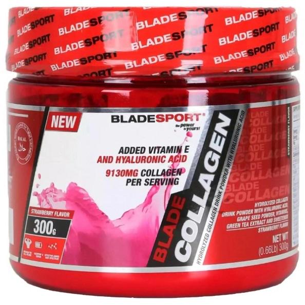 Натуральная добавка-хондропротектор для спорта Blade Sport Collagen Strawberry 300 г/30 порций (24088143)