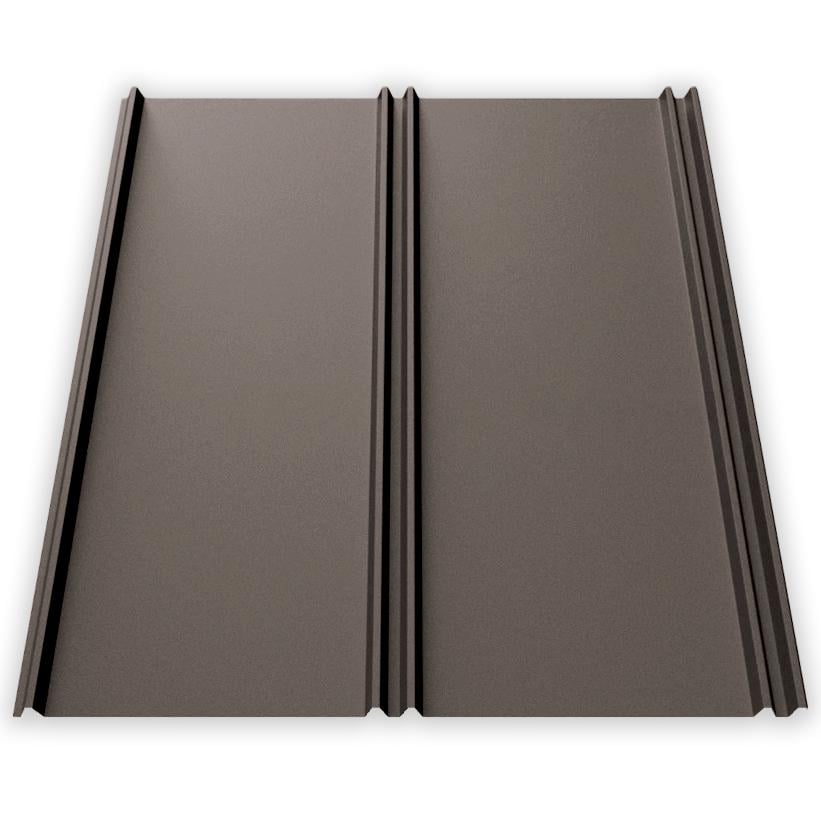 Фальц-настил AKM Zn 100 г/м2 0,43 мм 1120х2000 мм Ral 8019 Темно-коричневый матовый (30302787)