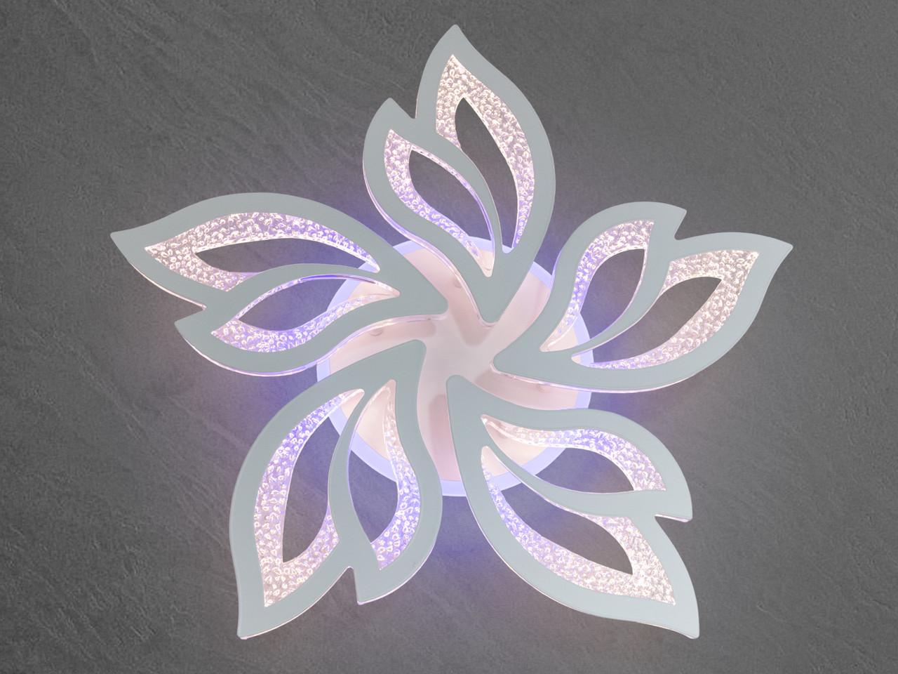 Люстра LED в спальню с пультом 2455-5WH-LS 80 W на 14 м2 Белый (2437060102) - фото 2