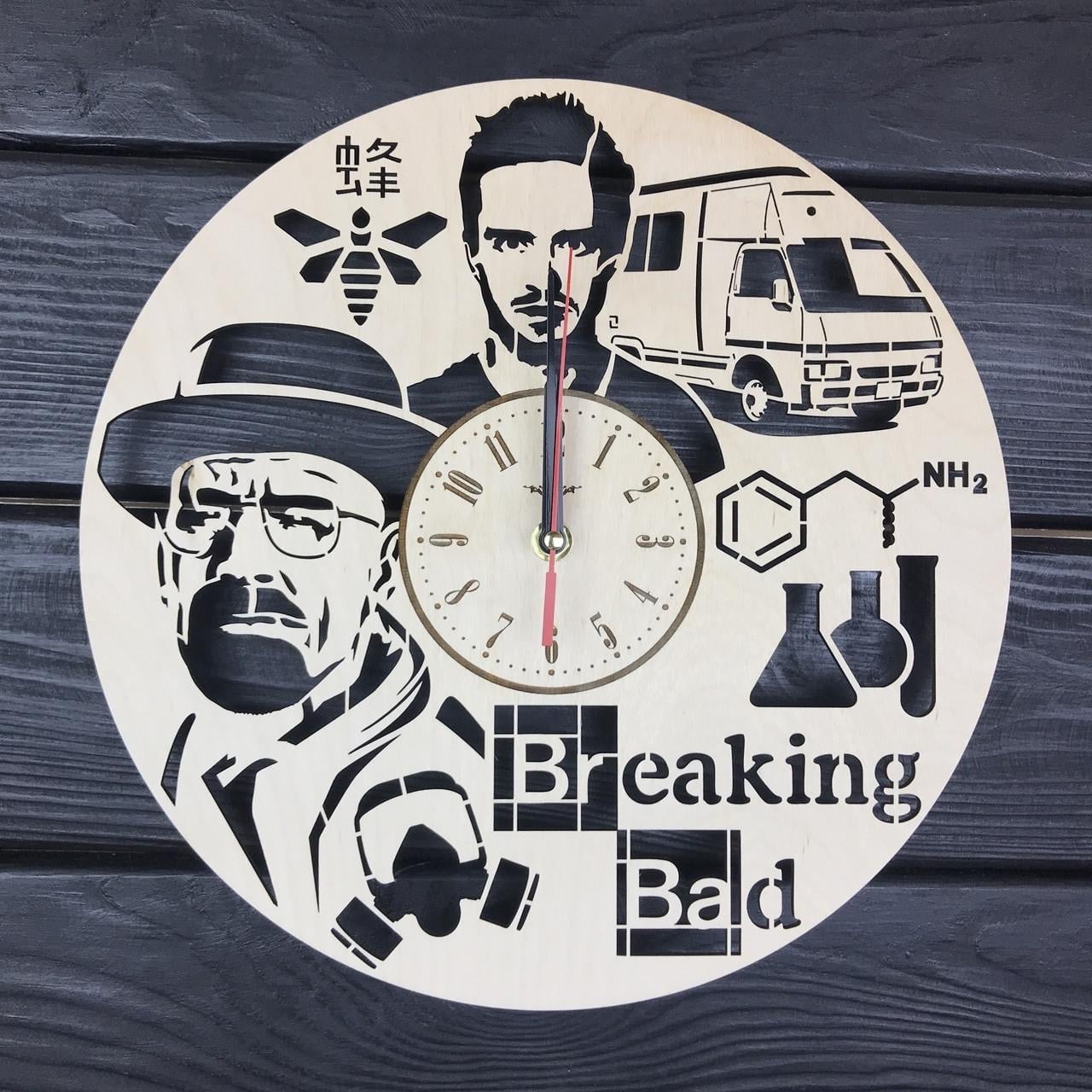 Часы настенные из дерева Во все тяжкие