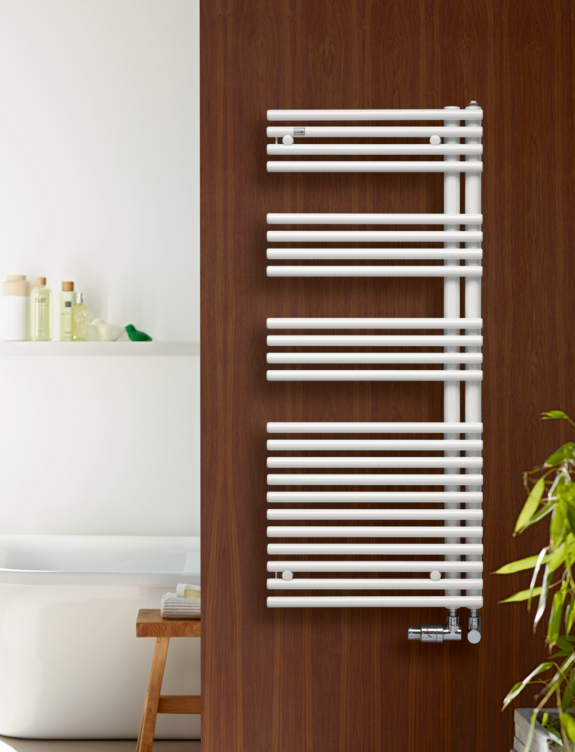 Полотенцесушитель Zehnder Forma Asym левый 1161х496 мм Белый