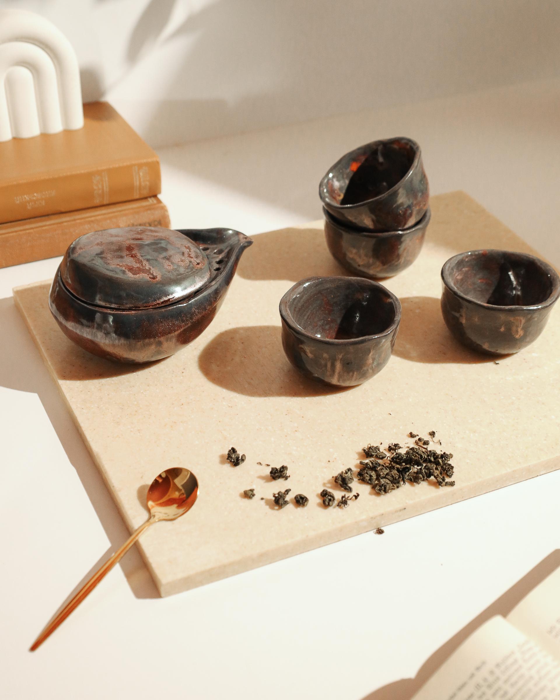 Набор для чайной церемонии Сокровище дракона ручной работы (TS-21)