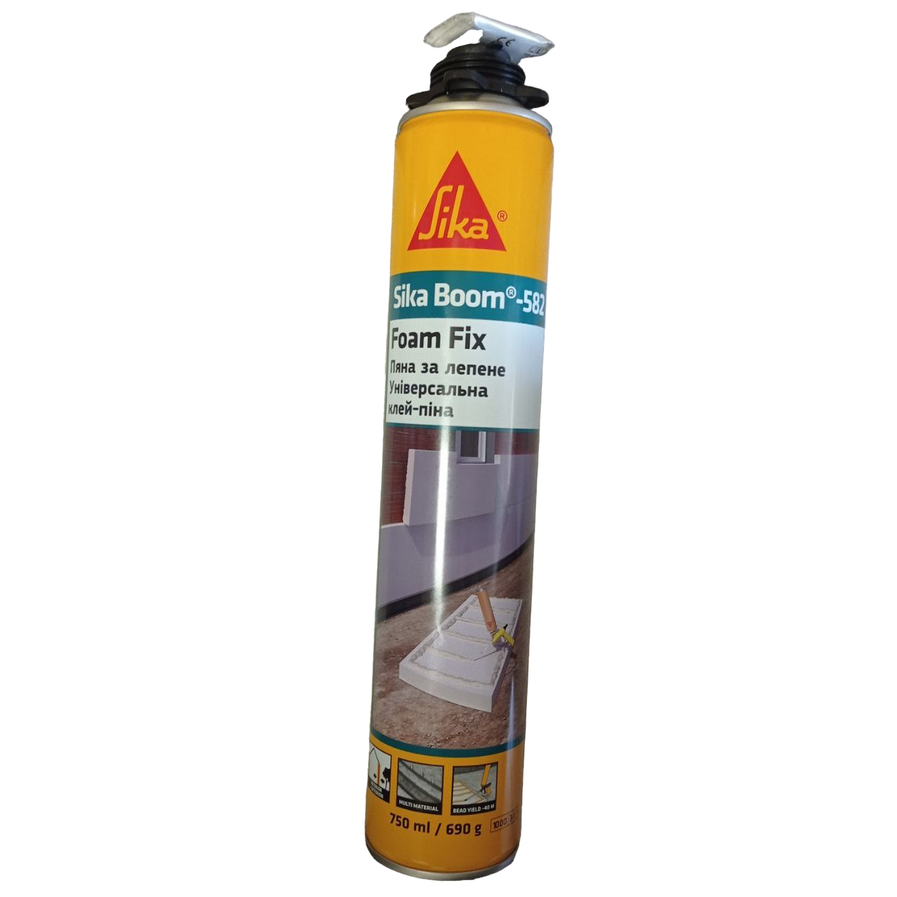 Клей-пена под пистолет Sika SikaBoom 582 Foam Fix 750 мл (14575711)