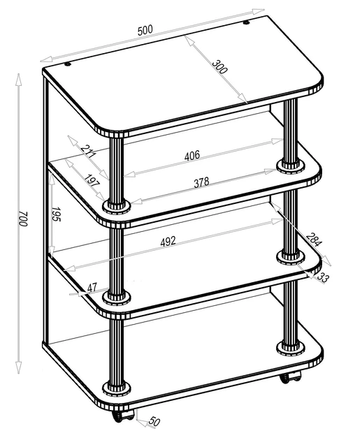 Тумба мобільна Kontinent ТМ-3 на коліщатках 500х300х700 мм Білий (27388529) - фото 2 Тумба мобільна Kontinent ТМ-3 на коліщатках 500х300х700 мм Білий (27388529) - фото 2