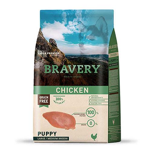 Корм для собак Bravery Chicken Puppy Large/Medium с курицей 12 кг (99910)