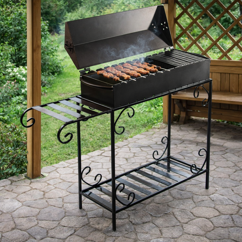 Мангал-барбекю Jooki Гефест на 12 шампуров 4 мм на дровнице (10086)