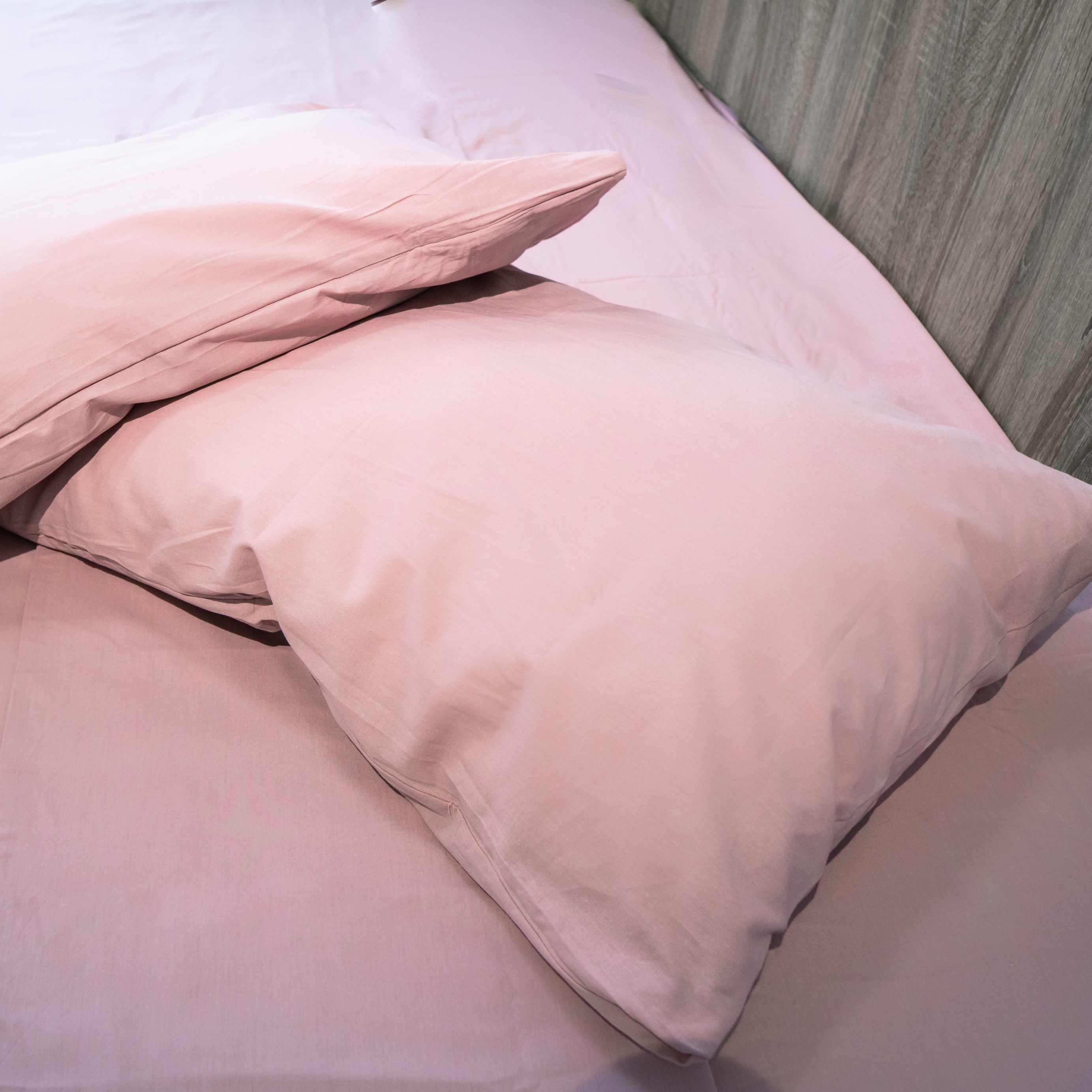 Комплект постельного белья двуспальный GM Textile поплин 120 г/м2 200х220 см Светло-розовый - фото 8