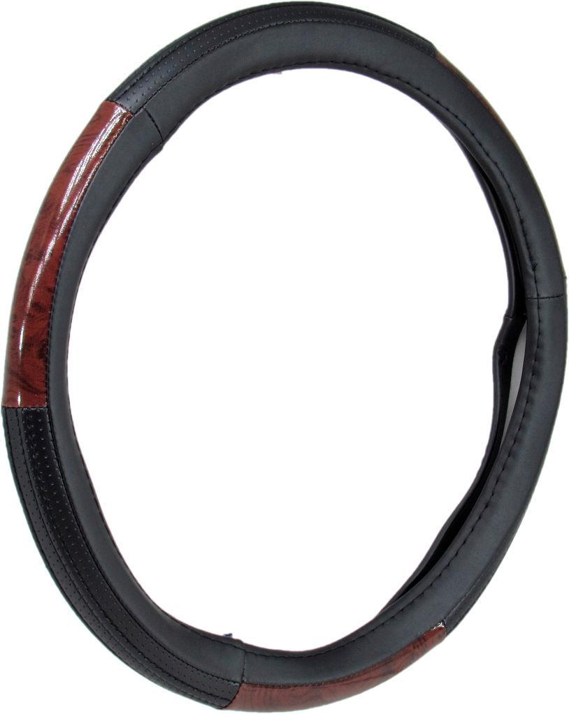 Чехол на руль CarLife M 37-39 см перфорированный Коричневый (0304453)