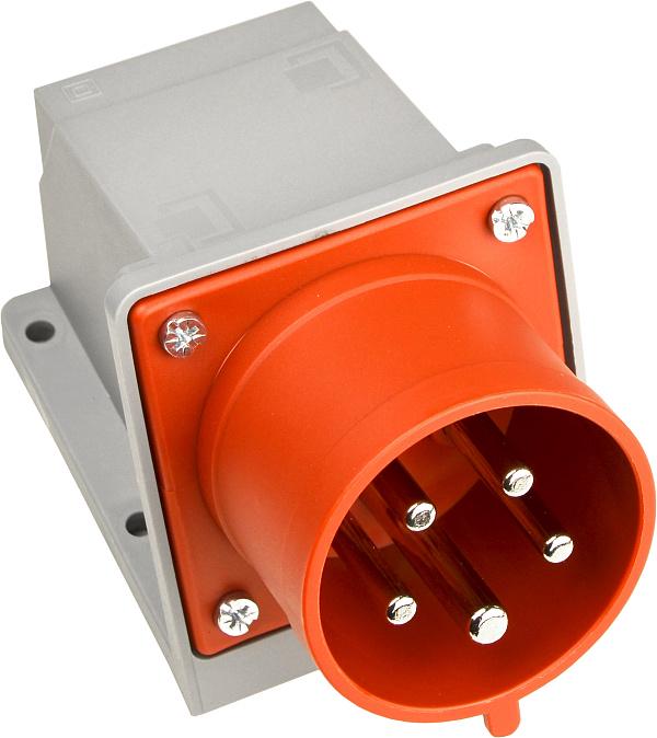 Силовая вилка АСКО-УКРЕМ UCombi 3P+N+PE 32А 415 В стационарная IP44 полиамид Красный (A0080010140)