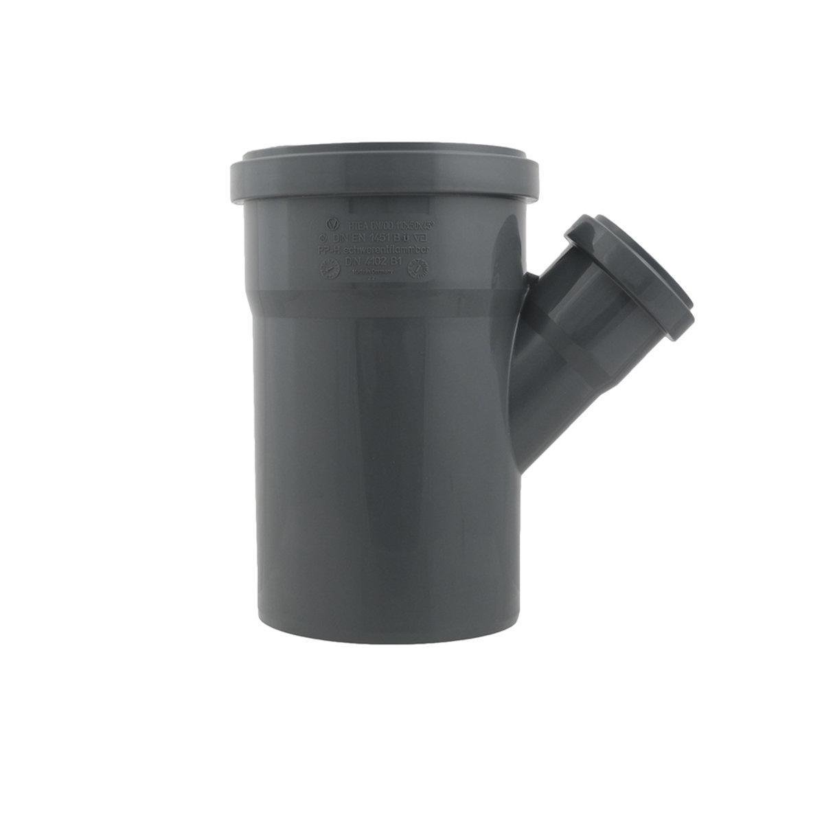 Трійник каналізаційний внутрішній Ostendorf HT Safe Ф 110 мм 45° (14845) - фото 2 Трійник каналізаційний внутрішній Ostendorf HT Safe Ф 110 мм 45° (14845) - фото 2