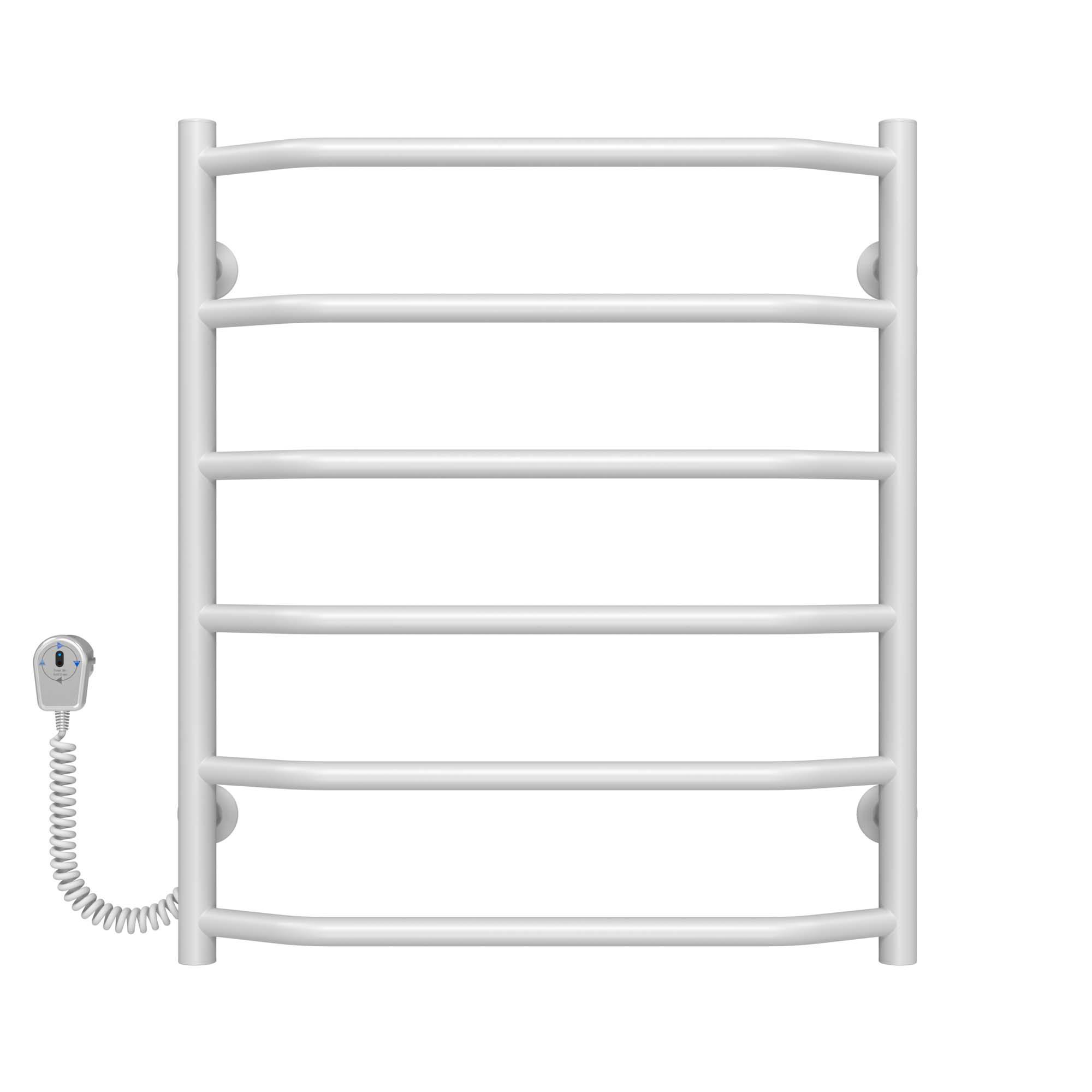 Полотенцесушитель электрический Deffi Трапеция П6 EF16 левое подключение крашеная сталь 500х600 мм Белый (D.TR.60.50.6.E.W.L.5)