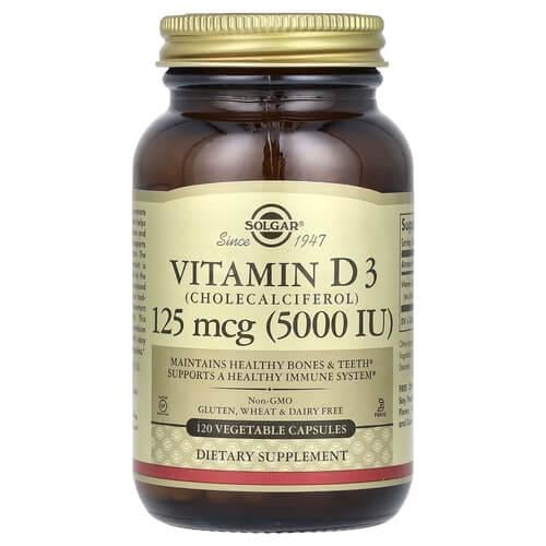 Витамин D Solgar Vitamin D3 5000 IU 120 caps (SOL-03313)