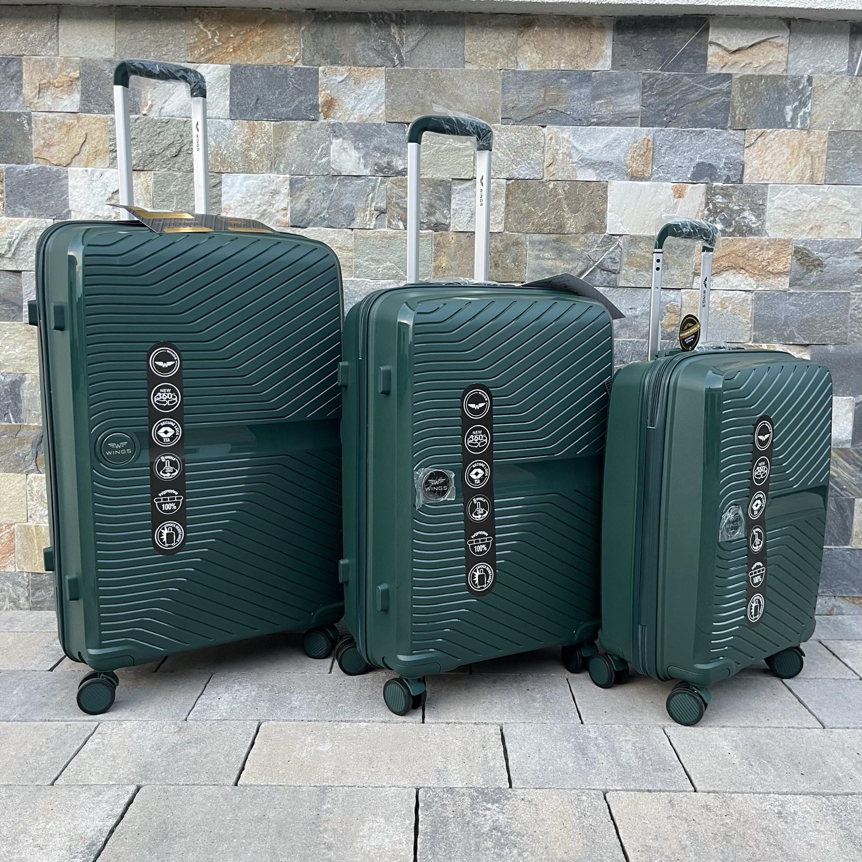 Валіза дорожня середня з поліпропілену Wings DQ181-04 M Зелений - фото 7 Валіза дорожня середня з поліпропілену Wings DQ181-04 M Зелений - фото 7