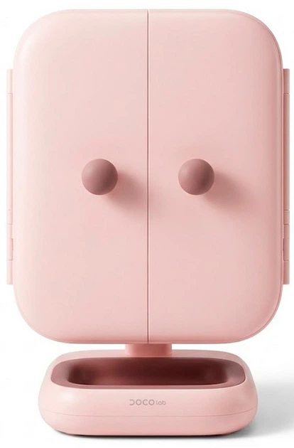 Зеркало для макияжа с подсветкой DOCO Folding Mirror Standart Edition FD001 Pink (2979155869)