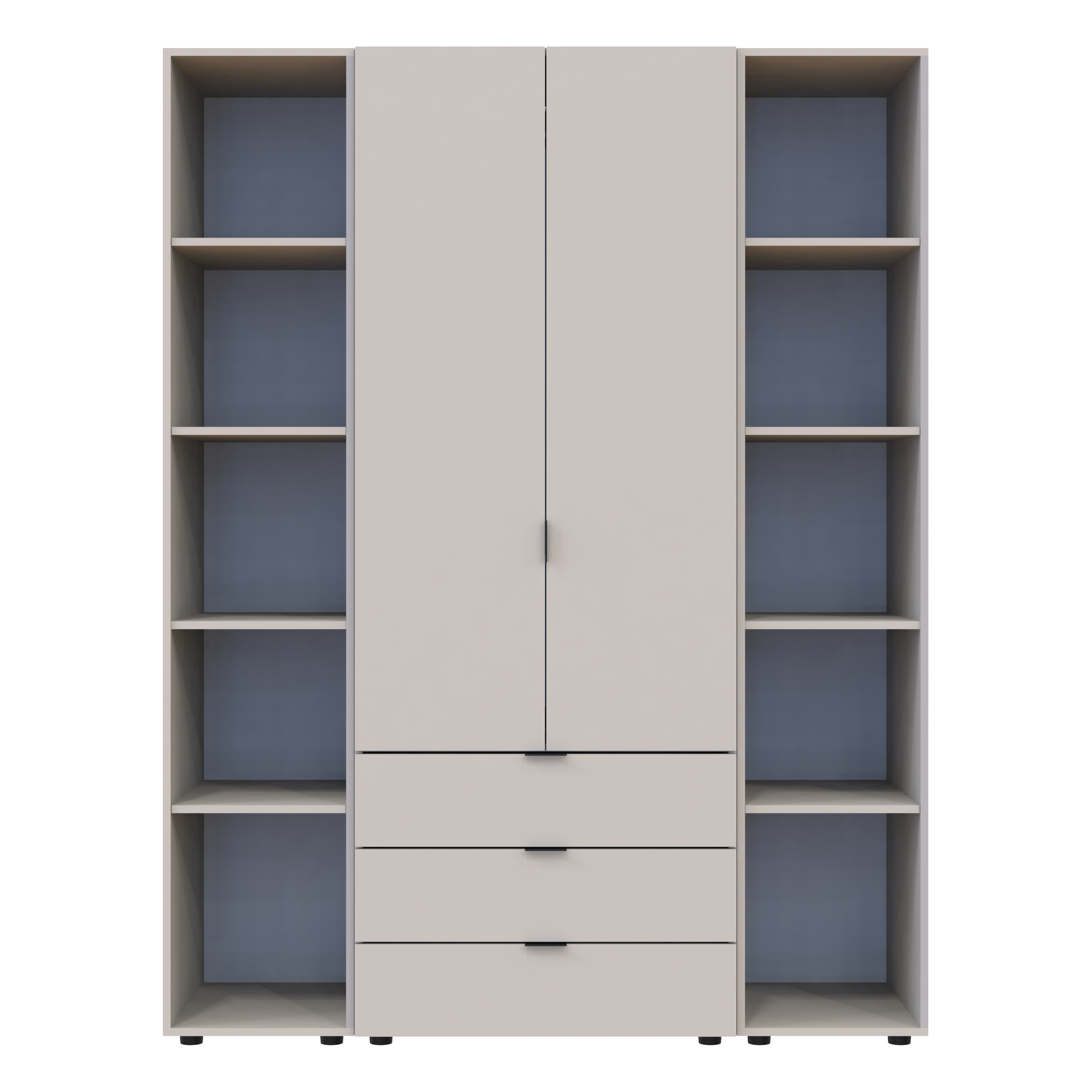Комплект шкафов для одежды Doros Гелар 153,9х49,5х203,4 см 3 шт. Кашемир (DRS-011244)