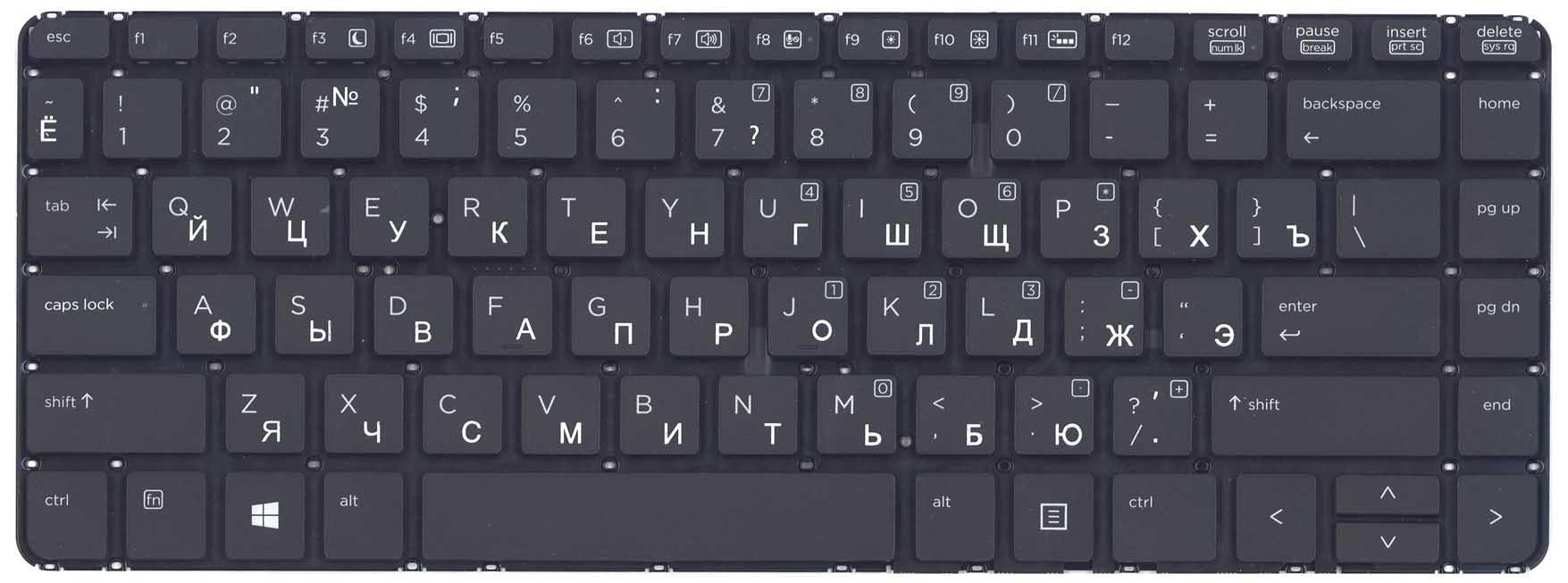 Клавиатура для ноутбука HP ProBook 430 G2 с подсветкой Light No Frame Black