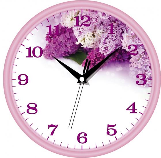Годинник настінний UTA Classic Бузок 30x30 см Pink (118051)
